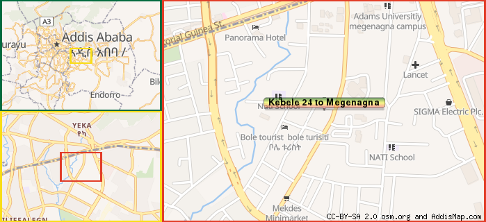 Megenagna Addis Ababa Map Kebele 24 To Megenagna (Street) (Addis Ababa, Ethiopia)